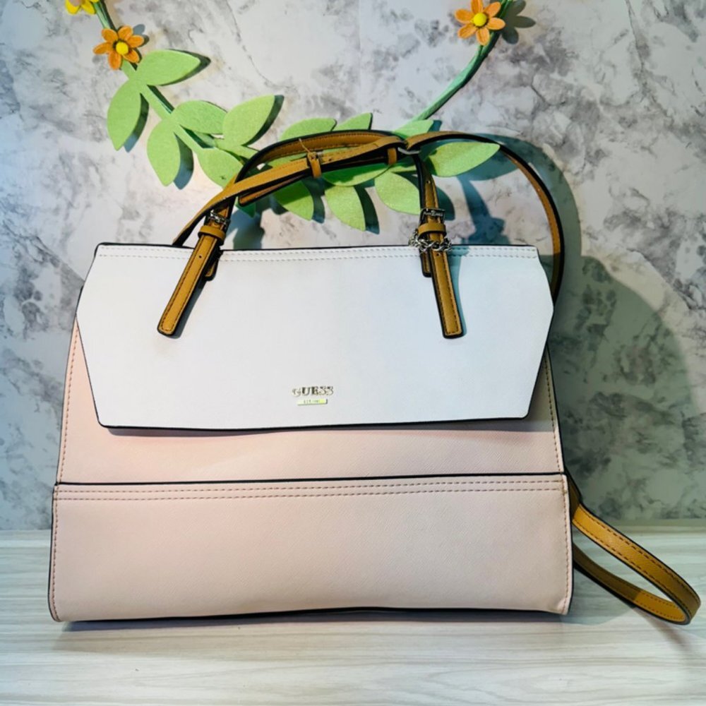 GUESS COLOR BLOCK Top Handle Satchel Shoulder/crossbody Bag Msrp $128 **